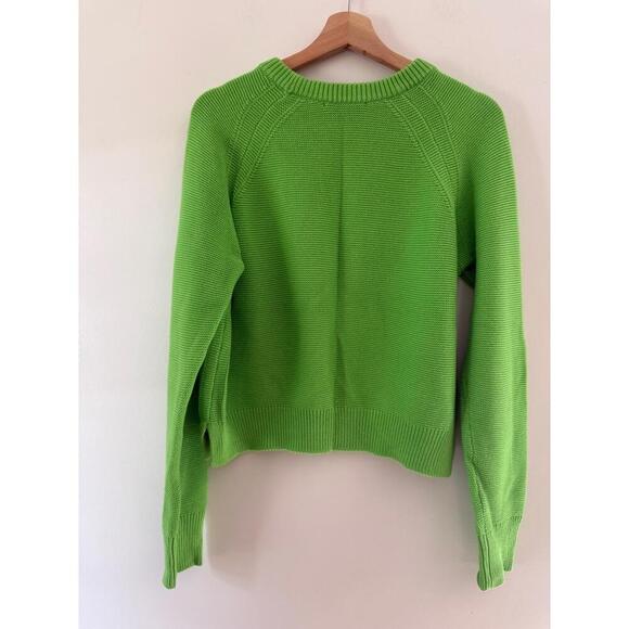 French Connection Womens Sweater Size Medium Bright Green Classic Knit - Picture 3 of 10